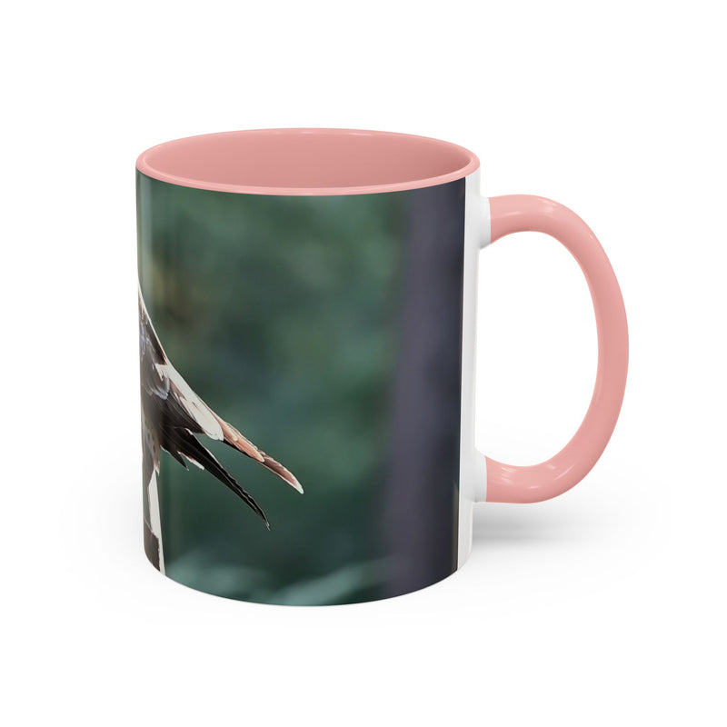 Premium Wildlife Kaffeebecher 325ml mit rosa Innenseite und Henkel.