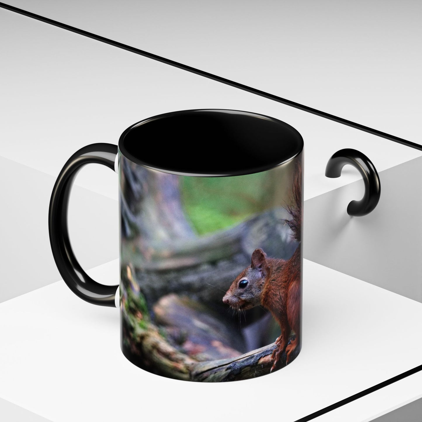 Eichhörnchen Kaffeetasse, Süße Tiertasse, Geschenk für Naturliebhaber, Rustikal