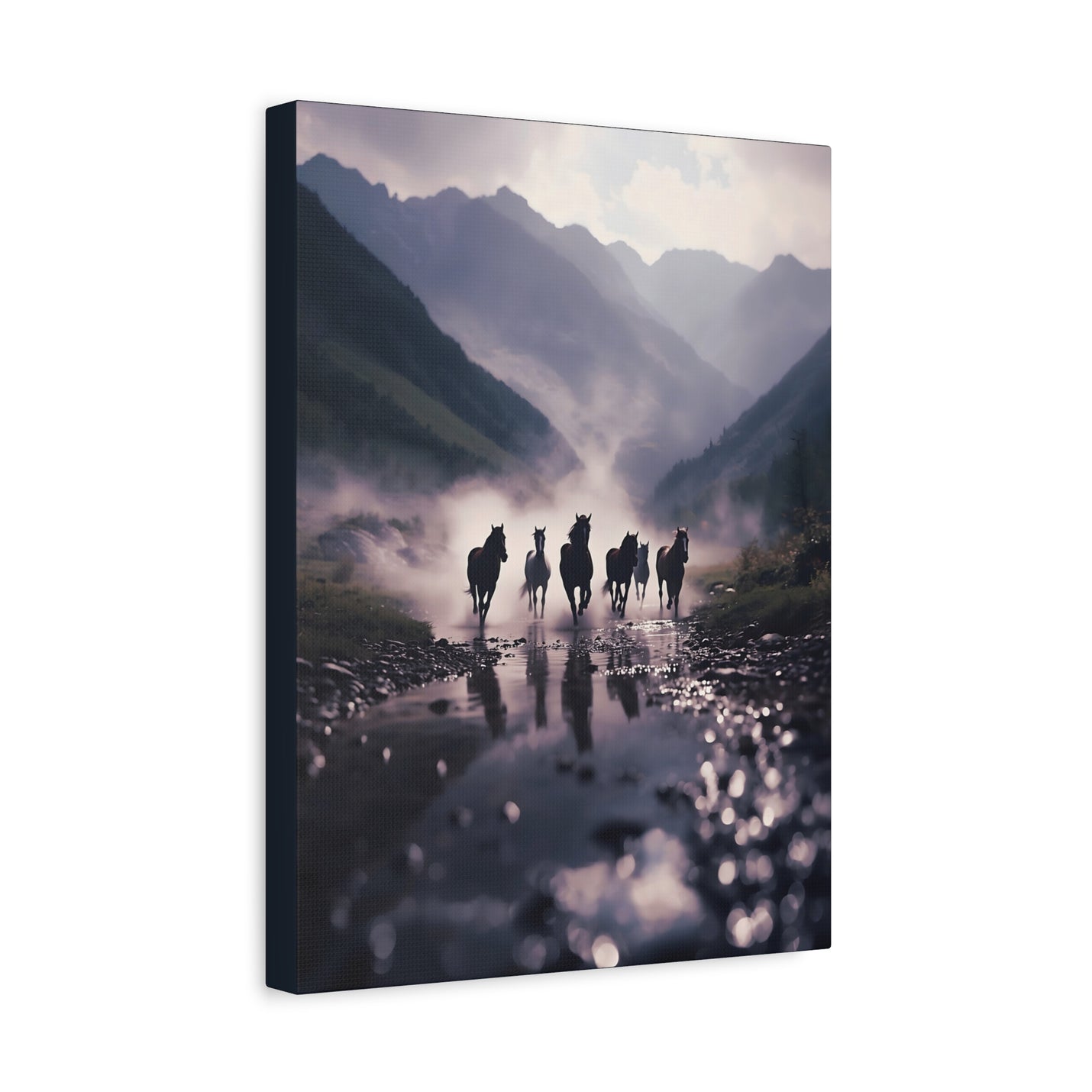 Cinematic stretched wall art canvasafdruk in 12″ x 16″ | 30.48 cm x 40.64 cm with a slender 1.25″ | 3.18 cm deep wooden frame.