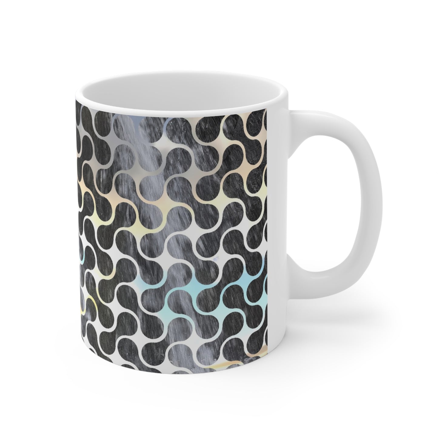 Geometric Swirl Ceramic Coffee Mug
