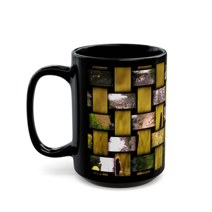 Black Ceramic Mug — Woven nature photos (11oz, 15oz)