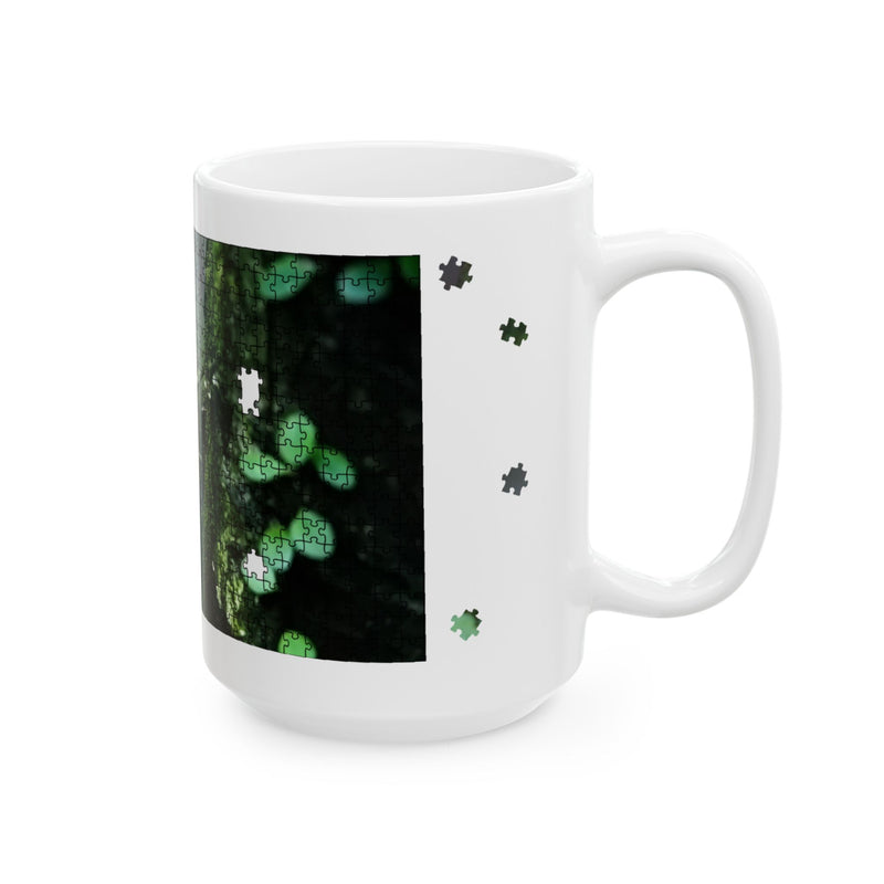 Puzzle Piece Diploderma Ceramic Mug – Botanical Nature Coffee Mug (11oz & 15oz)