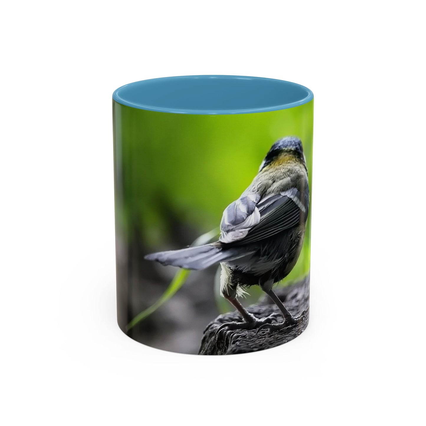Bird Photography Accent Coffee Mug – Coal Tit Nature Photo Mug