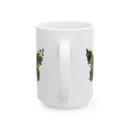 Butterfly Floral Ceramic Coffee Mug — 11oz & 15oz