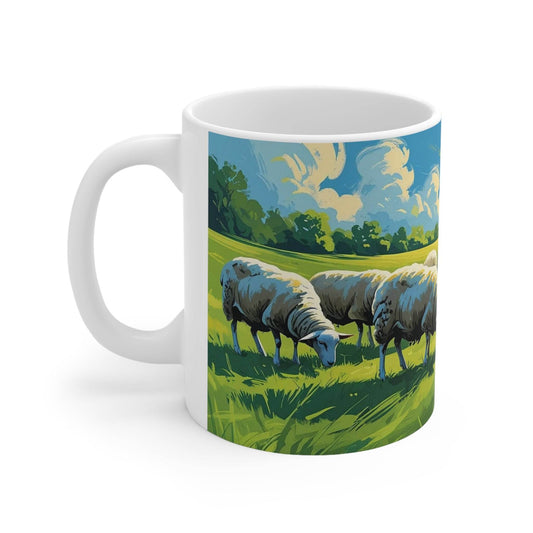 Mug - Grazing Sheep Coffee Cup - A Pretty Print